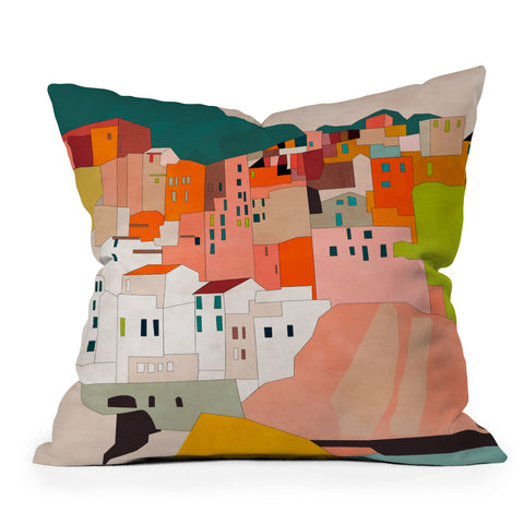 Ana Rut Bre Fine Art cinque terre I Throw Pillow