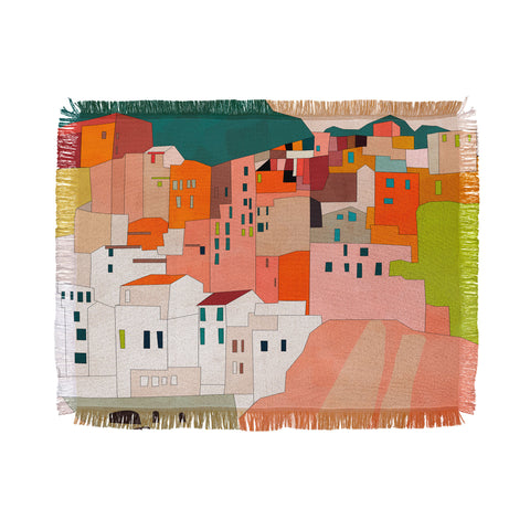 Ana Rut Bre Fine Art cinque terre I Throw Blanket