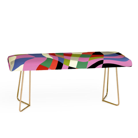 Ana Rut Bre Fine Art fluid retro checkers Bench