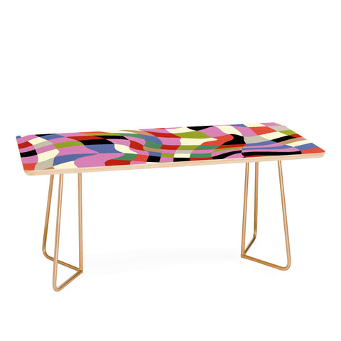 Ana Rut Bre Fine Art fluid retro checkers Coffee Table