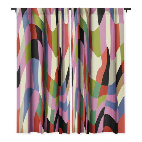 Ana Rut Bre Fine Art fluid retro checkers Blackout Non Repeat