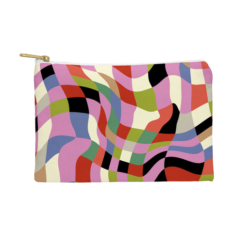 Ana Rut Bre Fine Art fluid retro checkers Pouch
