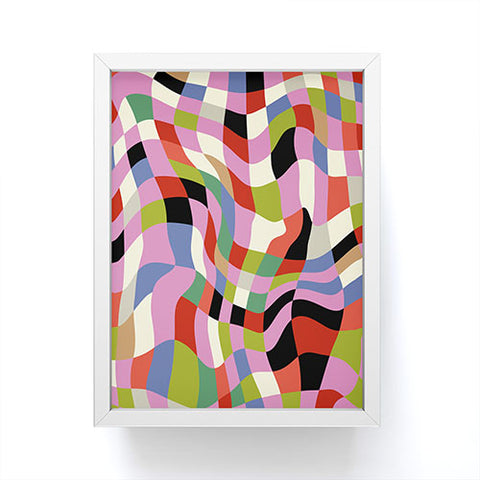 Ana Rut Bre Fine Art fluid retro checkers Framed Mini Art Print