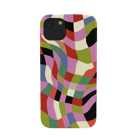 Ana Rut Bre Fine Art fluid retro checkers Phone Case