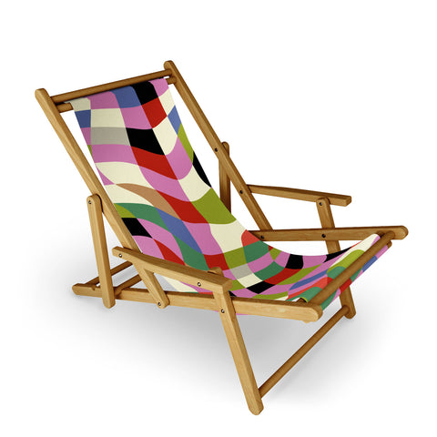 Ana Rut Bre Fine Art fluid retro checkers Sling Chair