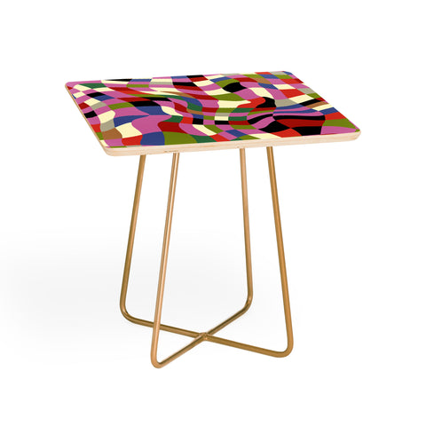 Ana Rut Bre Fine Art fluid retro checkers Side Table