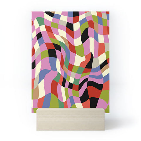 Ana Rut Bre Fine Art fluid retro checkers Mini Art Print