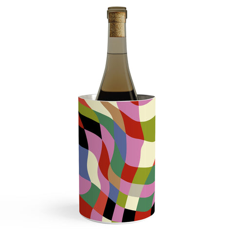 Ana Rut Bre Fine Art fluid retro checkers Wine Chiller