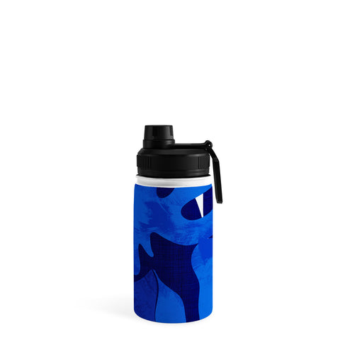 Ana Rut Bre Fine Art geometric shapes in blue Water Bottle