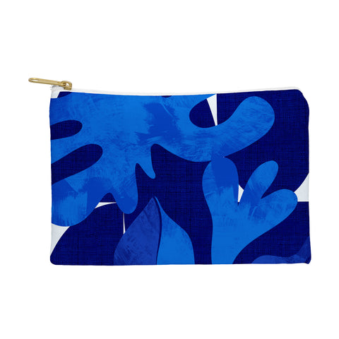 Ana Rut Bre Fine Art geometric shapes in blue Pouch