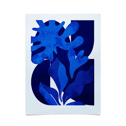 Ana Rut Bre Fine Art geometric shapes in blue Poster