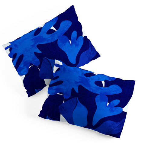 Ana Rut Bre Fine Art geometric shapes in blue Pillow Shams