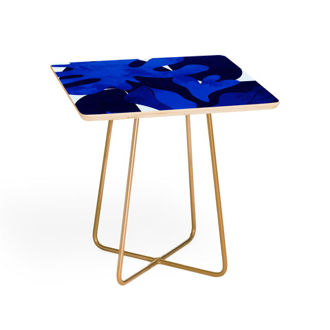Ana Rut Bre Fine Art geometric shapes in blue Side Table