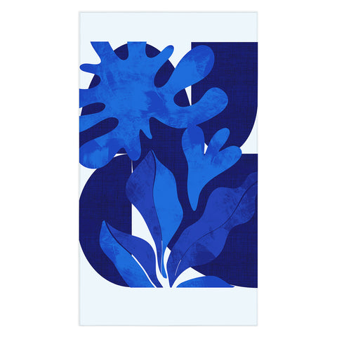 Ana Rut Bre Fine Art geometric shapes in blue Tablecloth