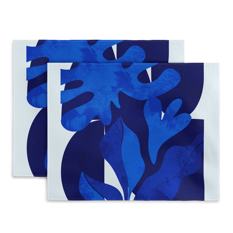 Ana Rut Bre Fine Art geometric shapes in blue Placemat