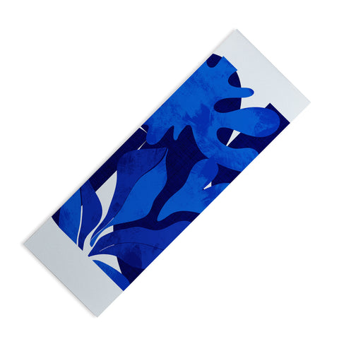 Ana Rut Bre Fine Art geometric shapes in blue Yoga Mat