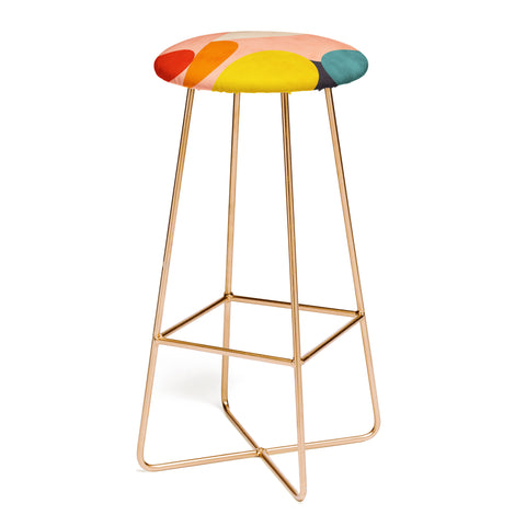 Ana Rut Bre Fine Art geometry shape mid century Bar Stool