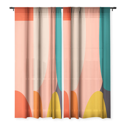 Ana Rut Bre Fine Art geometry shape mid century Sheer Non Repeat