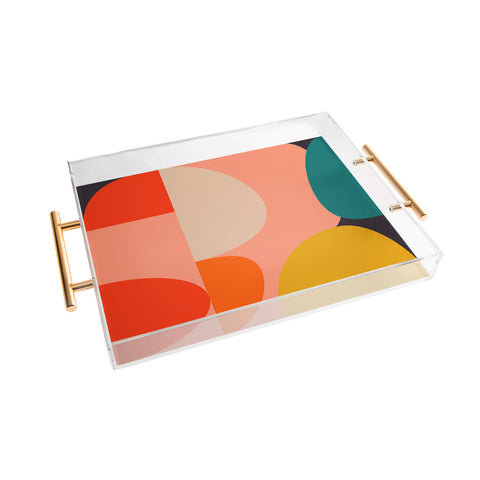 Ana Rut Bre Fine Art geometry shape mid century Acrylic Tray