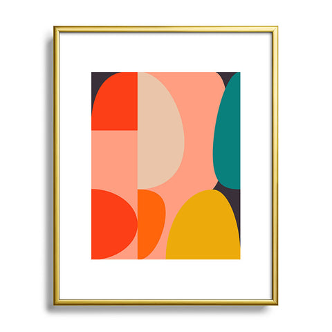 Ana Rut Bre Fine Art geometry shape mid century Metal Framed Art Print