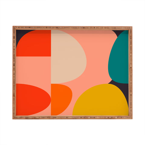 Ana Rut Bre Fine Art geometry shape mid century Rectangular Tray