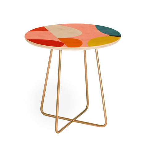 Ana Rut Bre Fine Art geometry shape mid century Round Side Table