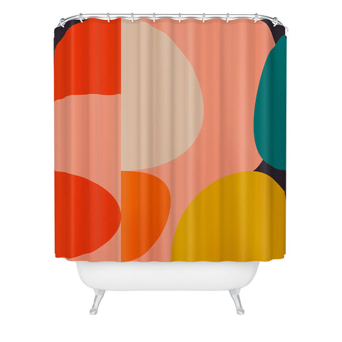 Ana Rut Bre Fine Art geometry shape mid century Shower Curtain