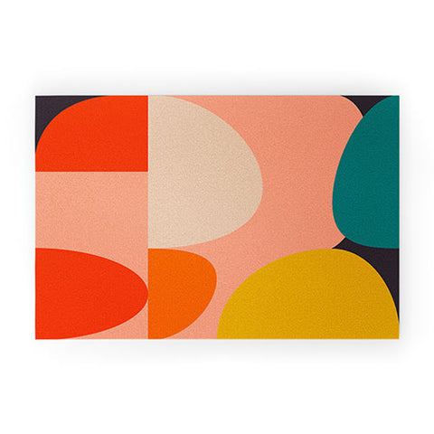 Ana Rut Bre Fine Art geometry shape mid century Welcome Mat