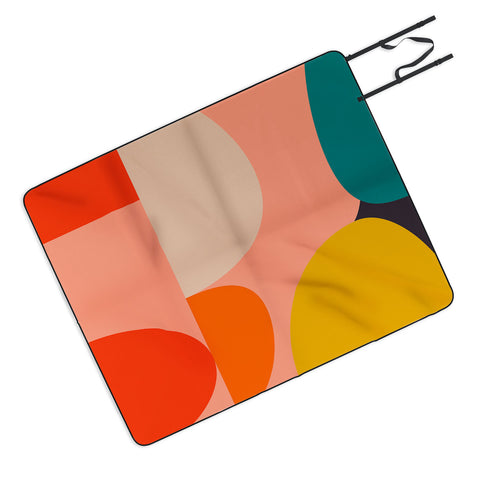 Ana Rut Bre Fine Art geometry shape mid century Picnic Blanket