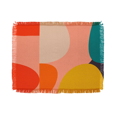 Ana Rut Bre Fine Art geometry shape mid century Throw Blanket