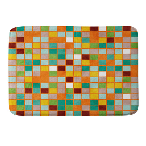 Ana Rut Bre Fine Art little sunny checkers Memory Foam Bath Mat