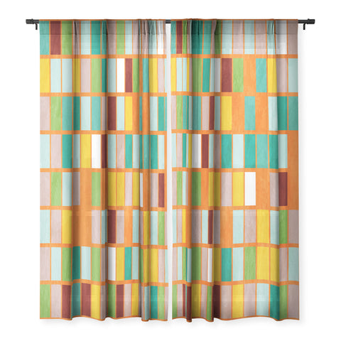 Ana Rut Bre Fine Art little sunny checkers Sheer Non Repeat