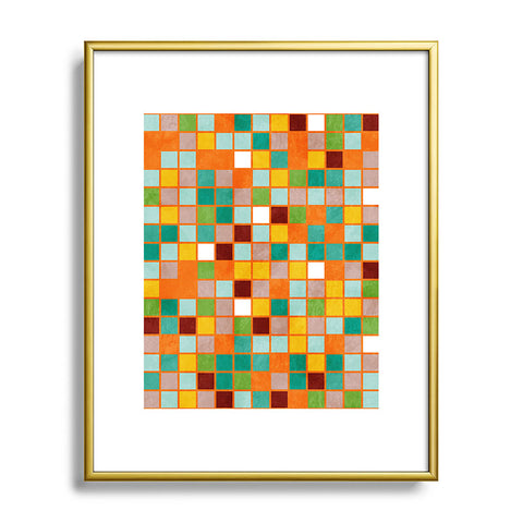 Ana Rut Bre Fine Art little sunny checkers Metal Framed Art Print