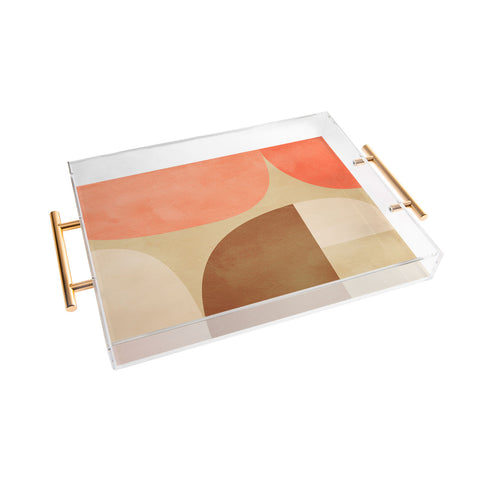 Ana Rut Bre Fine Art mid century geometric abstract Acrylic Tray