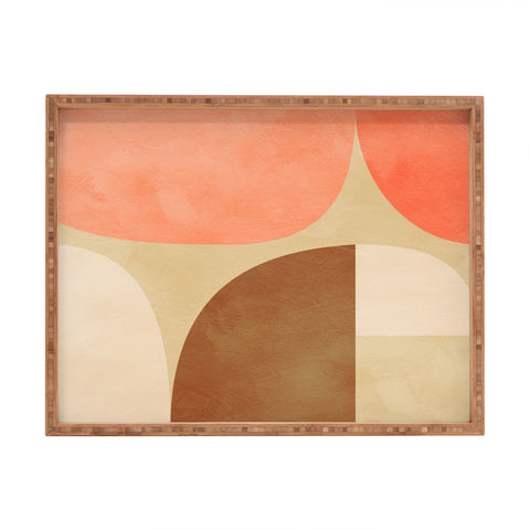 Ana Rut Bre Fine Art mid century geometric abstract Rectangular Tray