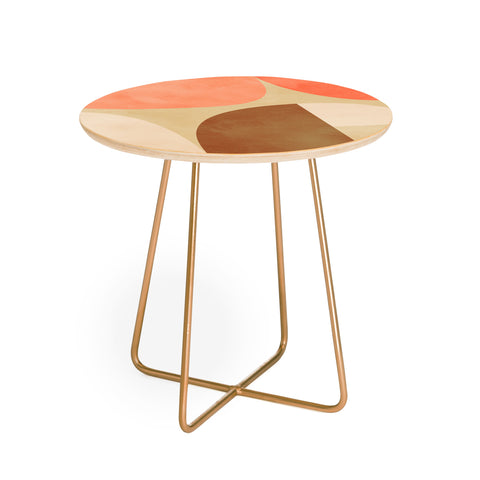 Ana Rut Bre Fine Art mid century geometric abstract Round Side Table