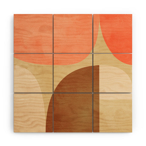 Ana Rut Bre Fine Art mid century geometric abstract Wood Wall Mural