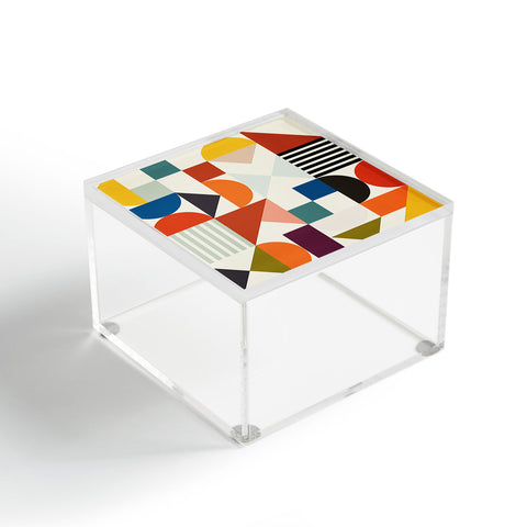 Ana Rut Bre Fine Art mid century retro shapes Acrylic Box