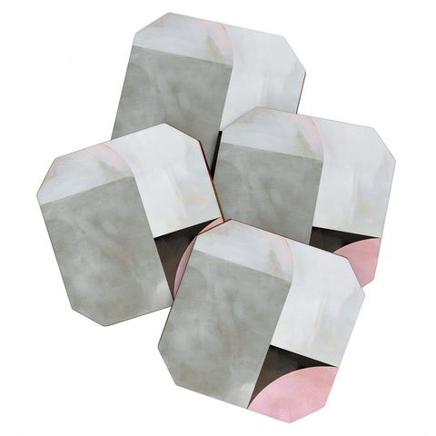 Ana Rut Bre Fine Art mid century scandi winter Coaster Set