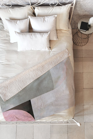 Ana Rut Bre Fine Art mid century scandi winter Fleece Throw Blanket