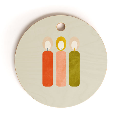 Ana Rut Bre Fine Art mid century xmas contemporary Cutting Board Round