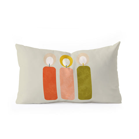 Ana Rut Bre Fine Art mid century xmas contemporary Oblong Throw Pillow