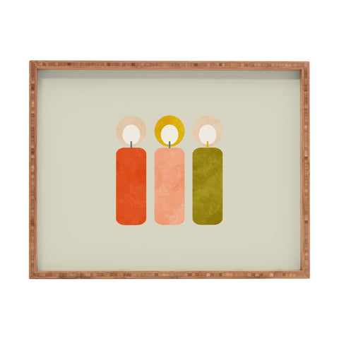 Ana Rut Bre Fine Art mid century xmas contemporary Rectangular Tray