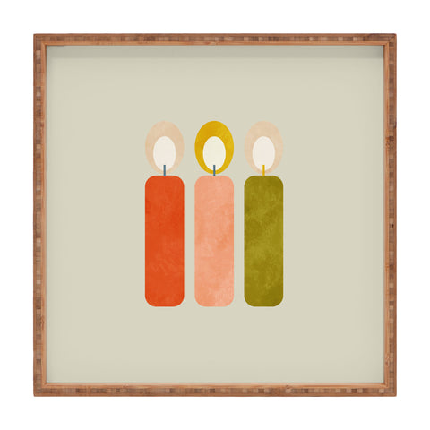 Ana Rut Bre Fine Art mid century xmas contemporary Square Tray