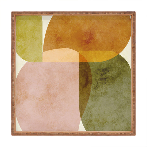 Ana Rut Bre Fine Art organic shapes boho nature Square Tray
