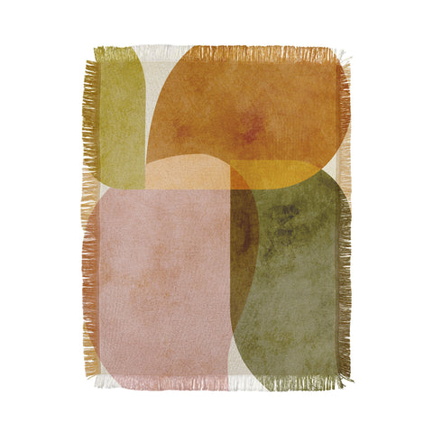 Ana Rut Bre Fine Art organic shapes boho nature Throw Blanket