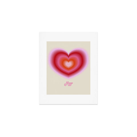 Ana Rut Bre Fine Art pink love heart I Art Print