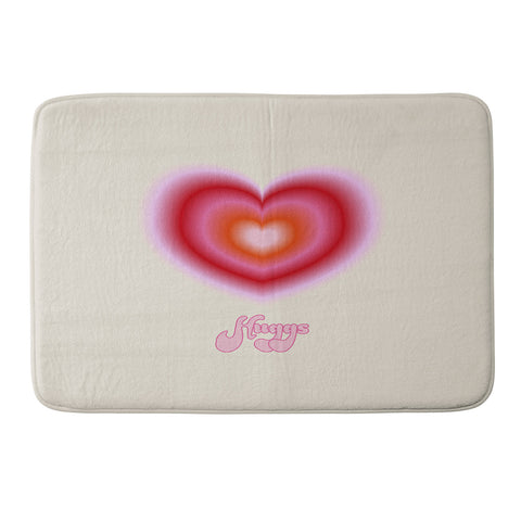Ana Rut Bre Fine Art pink love heart I Memory Foam Bath Mat