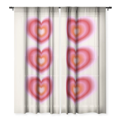 Ana Rut Bre Fine Art pink love heart I Sheer Non Repeat