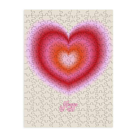 Ana Rut Bre Fine Art pink love heart I Puzzle